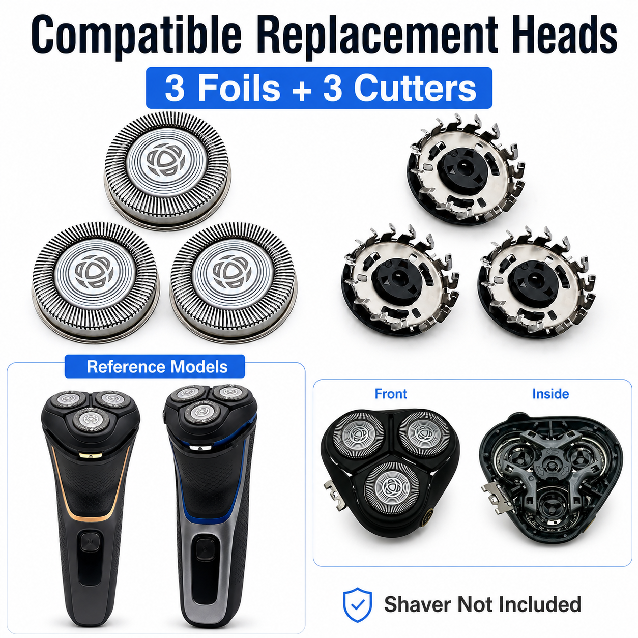 Smart Home Philips - Compatible Replacement Shaver Heads for Philips