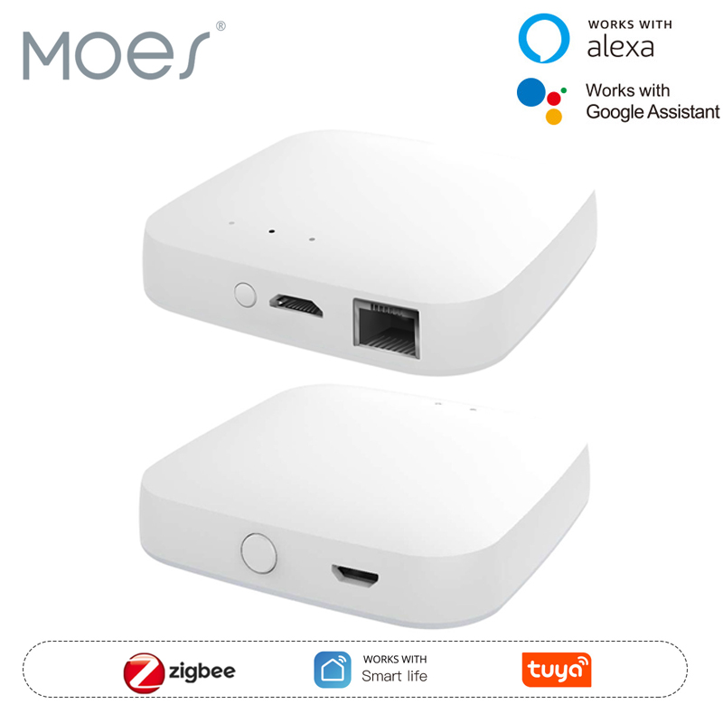 Smart Home Hub Matter - MOES Tuya ZigBee3.0 Smart Hub, Wireless/Wired