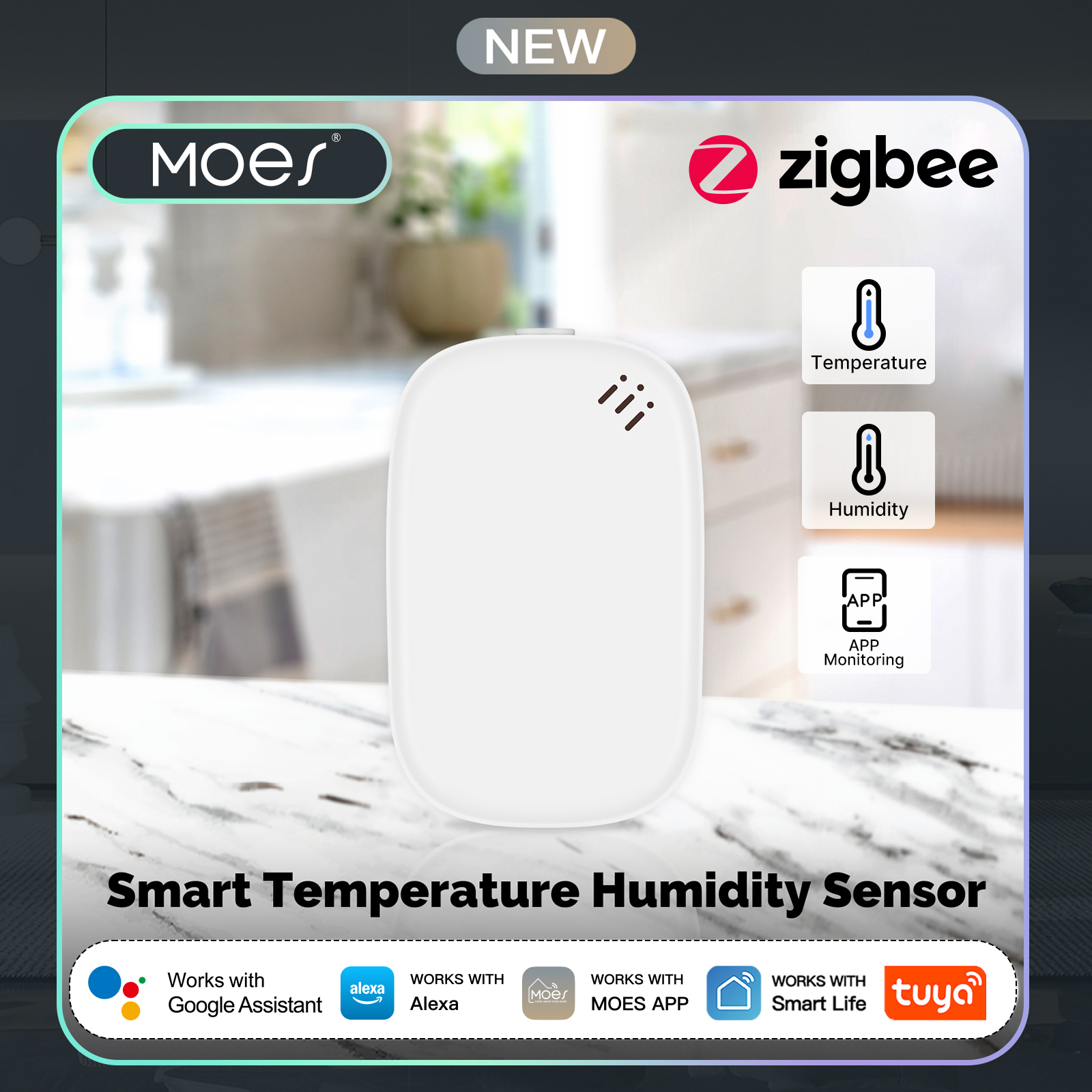 Smart Home Furniture - MOES Tuya Zigbee Smart Temperature Humidity