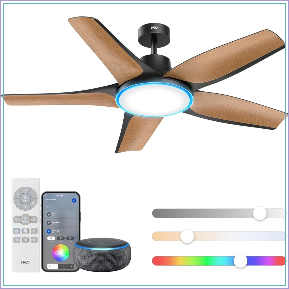 Smart Ceiling Fan - Smart Ceiling Fan with Lights, 52