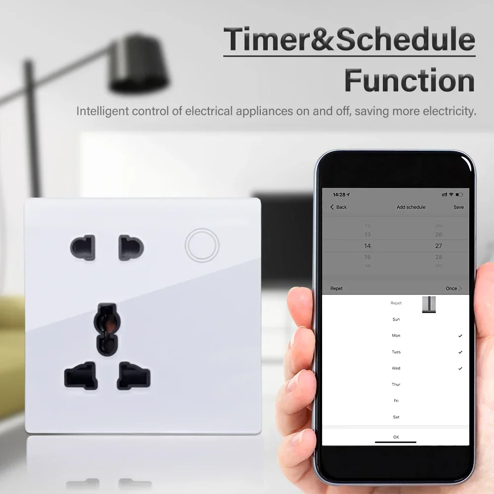 Customized Smart WiFi Wall Soc - Smart Home Web avis et prix