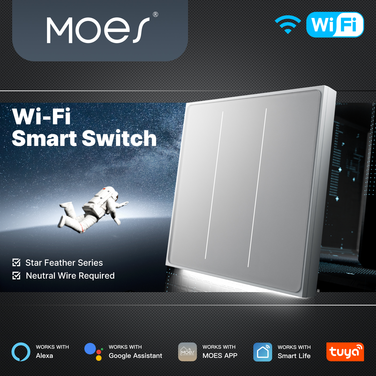 MOES Tuya WiFi Smart Star Feat - Smart Home Remote Control avis et prix