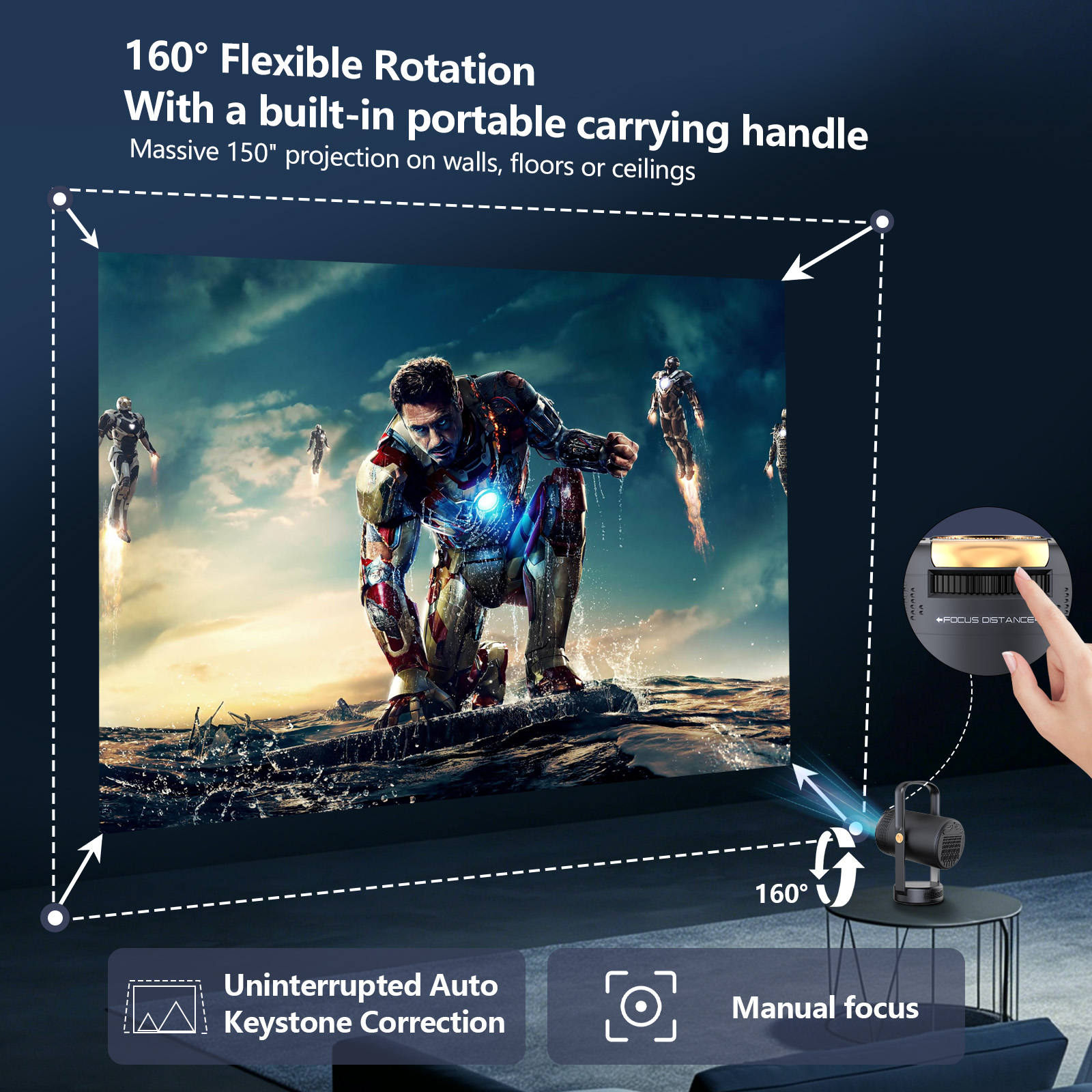 2026 New Smart Portable Projec - Smart Home X10 avis et prix