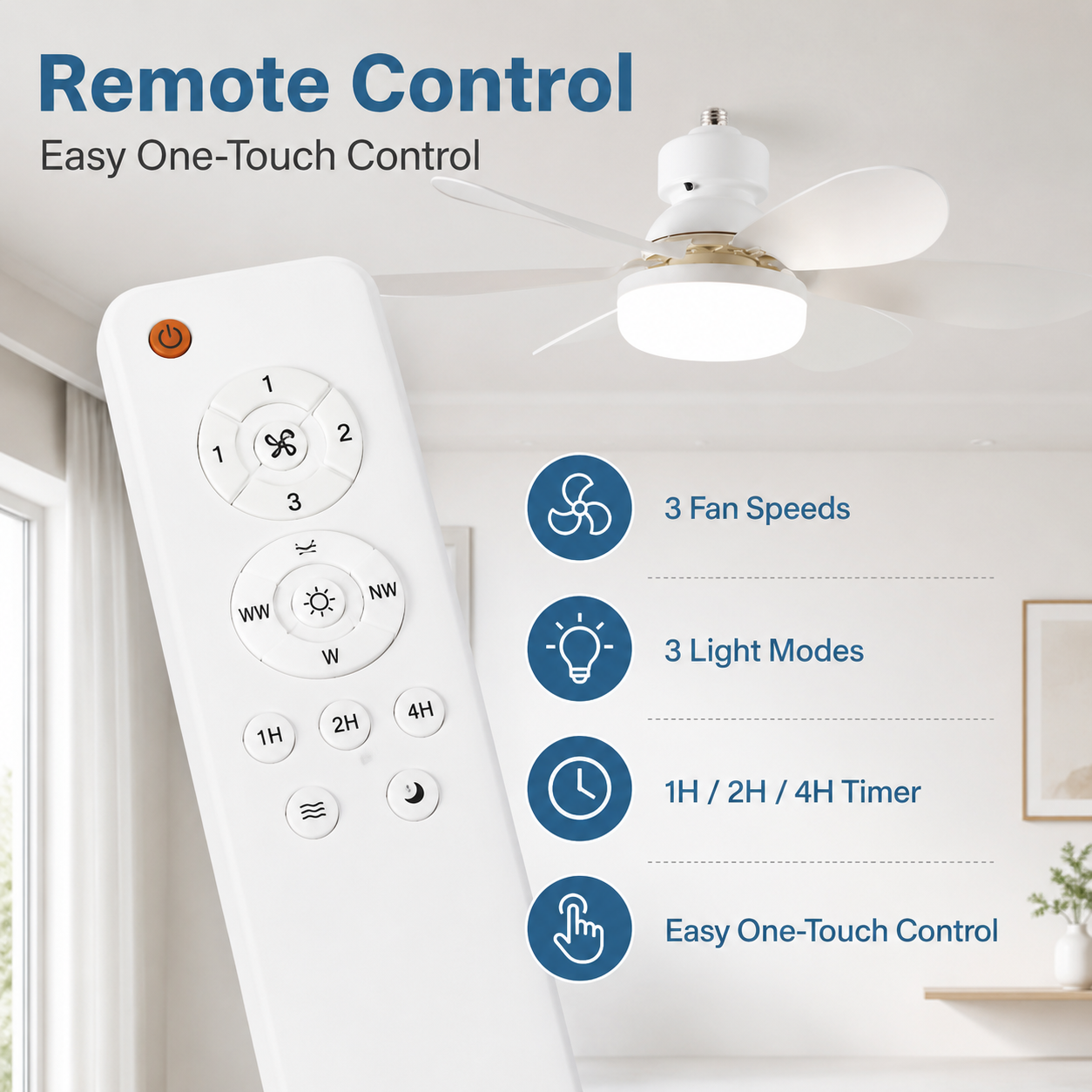 E27 base household silent ceil - Smart Ceiling Fan avis et prix