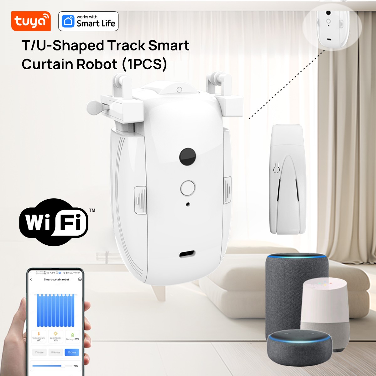 Tuya Smart WiFi Curtain Robot  - Smart Home Hub Matter avis et prix