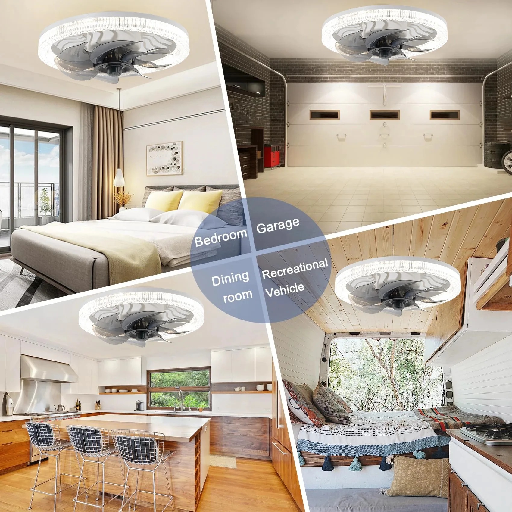 Smart LED Ceiling Fan Light wi - Smart Ceiling Fan avis et prix