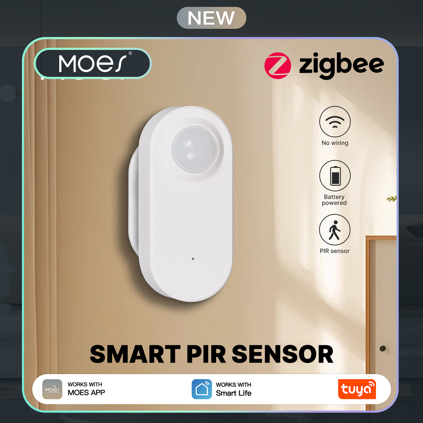 MOES Zigbee Motion Sensor,Wire - Smart Home Wiser avis et prix