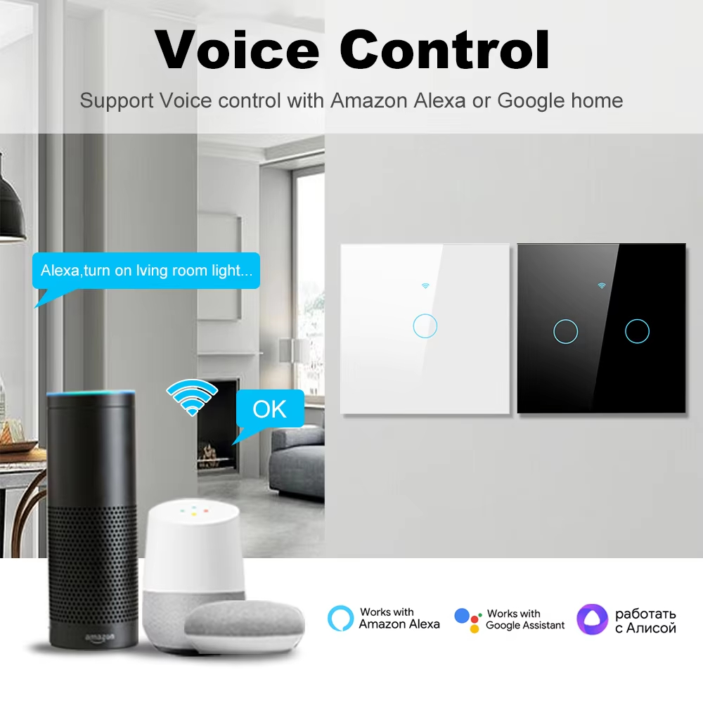 WiFi RF 433mhz Touch Wall Ligh - Smart Home Button avis et prix