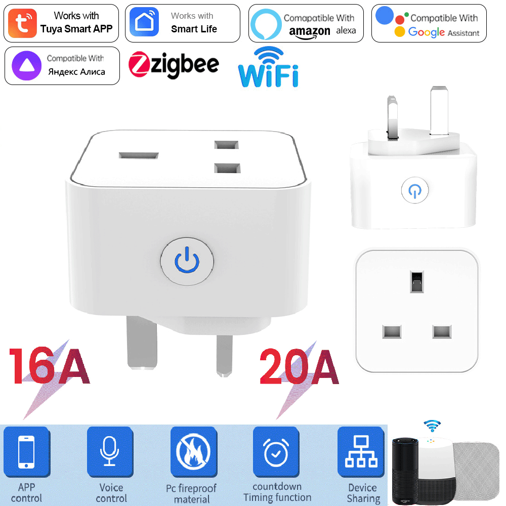 Tuya Smart Socket 16A/20A WiFi - Smart Home Wiser avis et prix