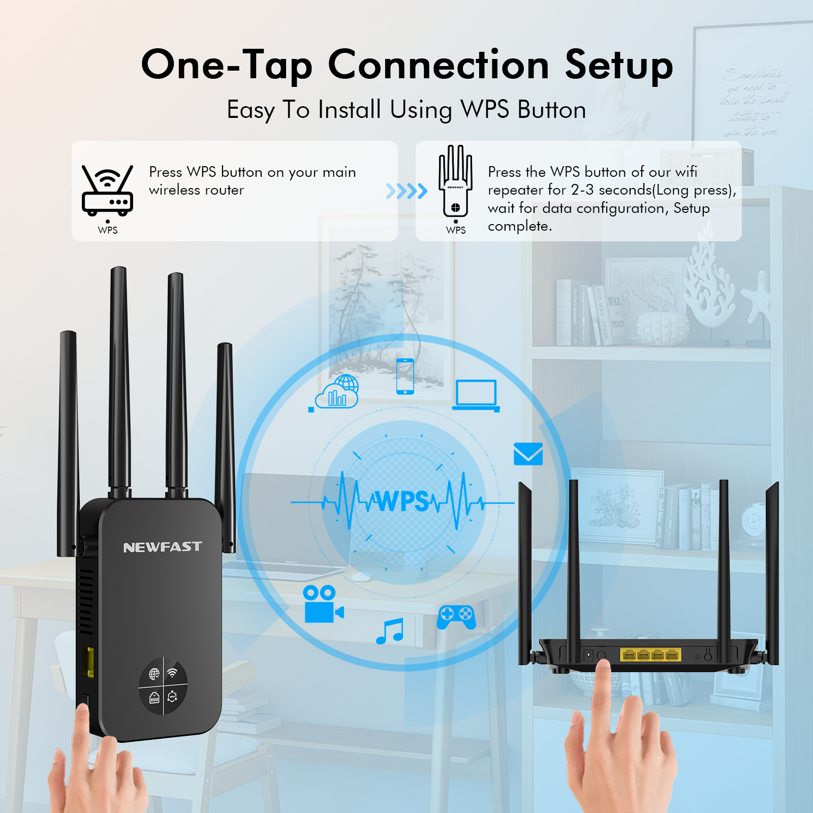 NEWFAST 1200Mbps WiFi Repeater - Smart Home X10 avis et prix