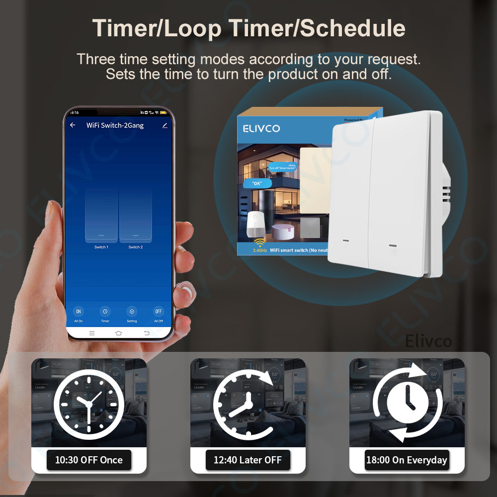 Tuya Wifi Smart Switch No Neut - Smart Home Remote Control avis et prix
