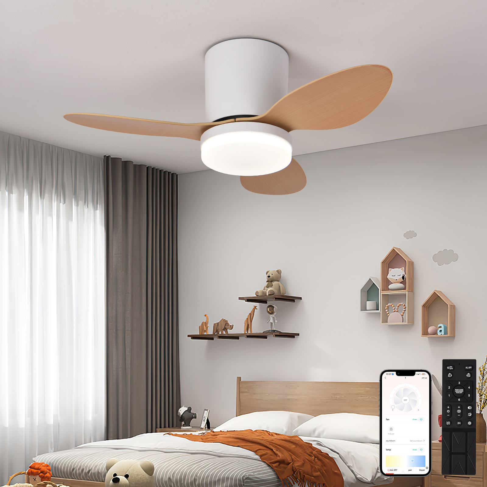 Silent and powerful ceiling fa - Smart Ceiling Fan avis et prix
