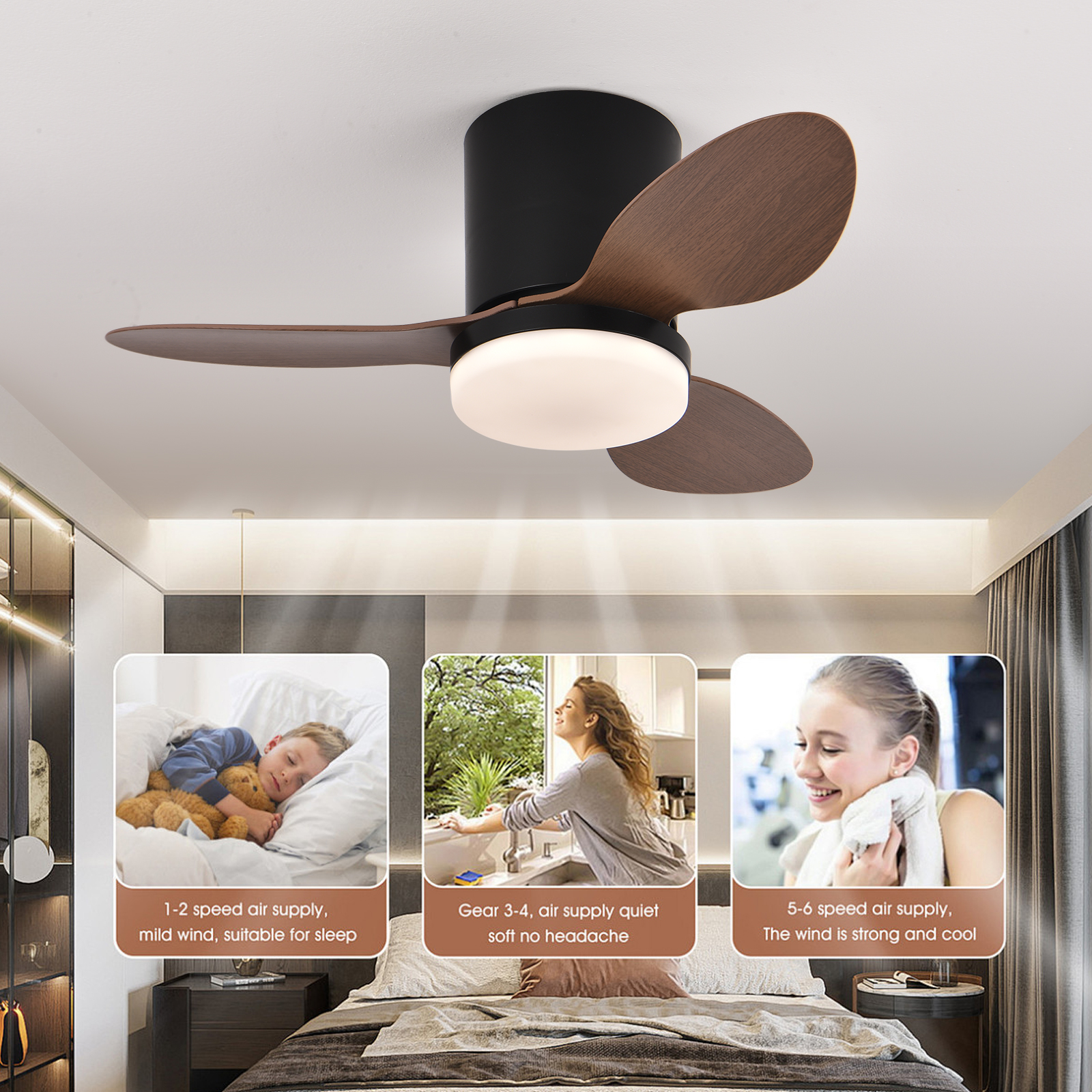 Silent and powerful ceiling fa - Smart Ceiling Fan avis et prix