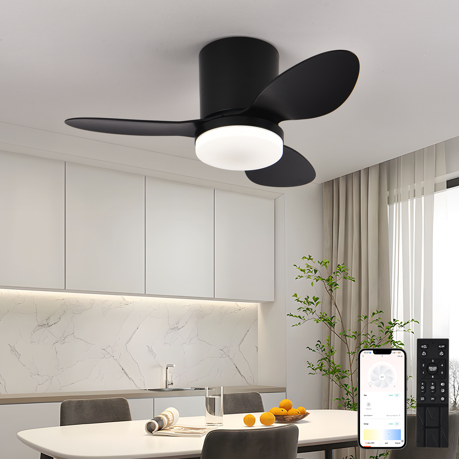 Silent and powerful ceiling fa - Smart Ceiling Fan avis et prix