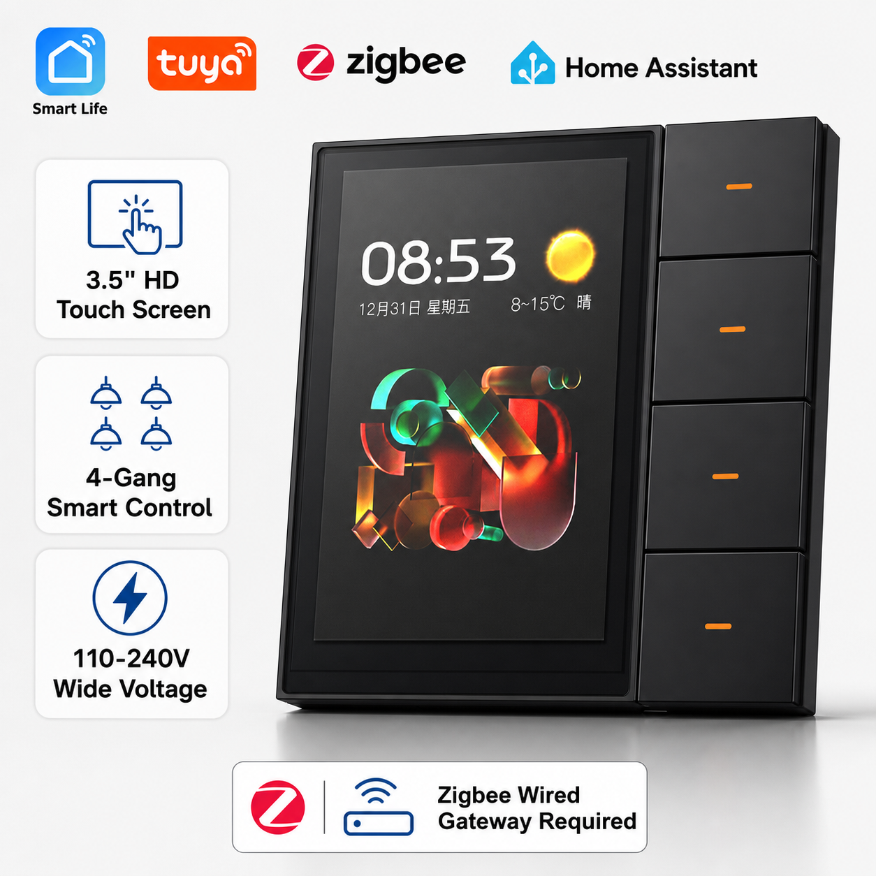 F3-pro Tuya Smart Panel ZigBee - Smart Home Button avis et prix