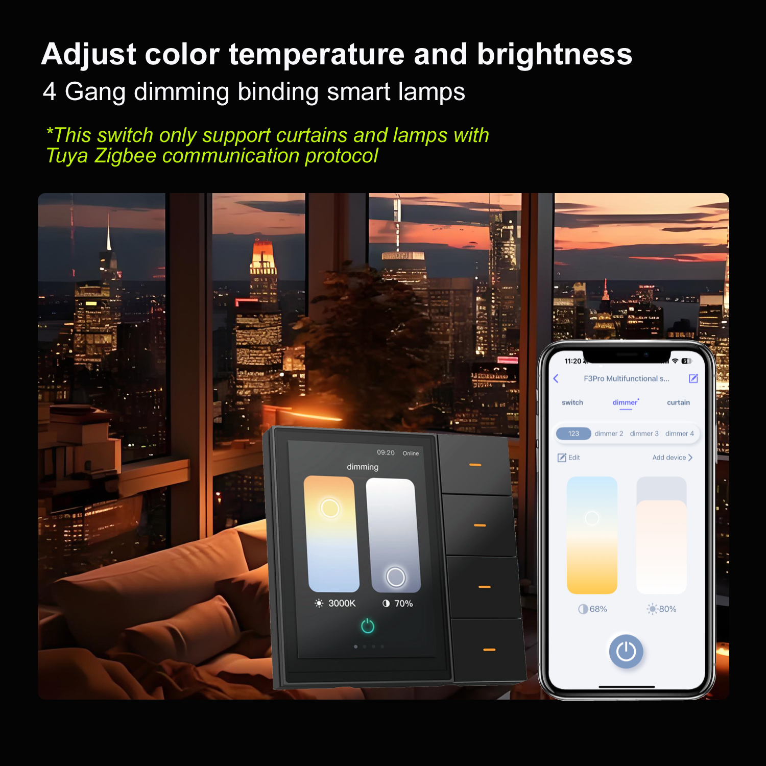 F3-pro Tuya Smart Panel ZigBee - Smart Home Button avis et prix