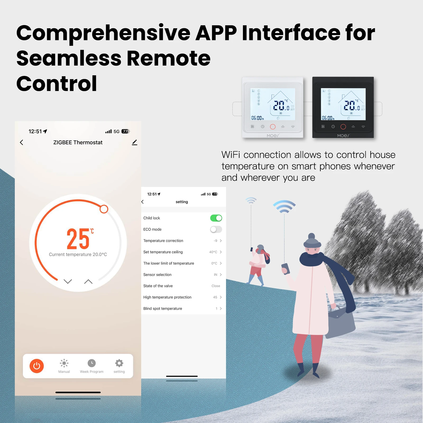 MOES Tuya ZigBee Smart Thermos - Smart Home Furniture avis et prix