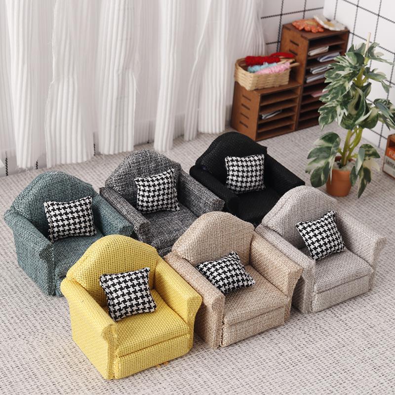1/12 Dollhouse Mini Flax Sofa  - Smart Home Furniture avis et prix