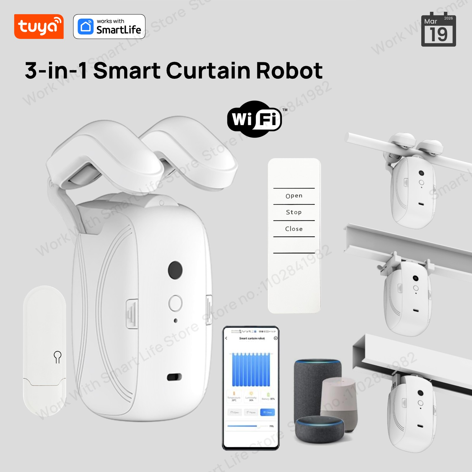 1/2PCS Tuya Smart WiFi Curtain - Smart Home Hub Matter avis et prix