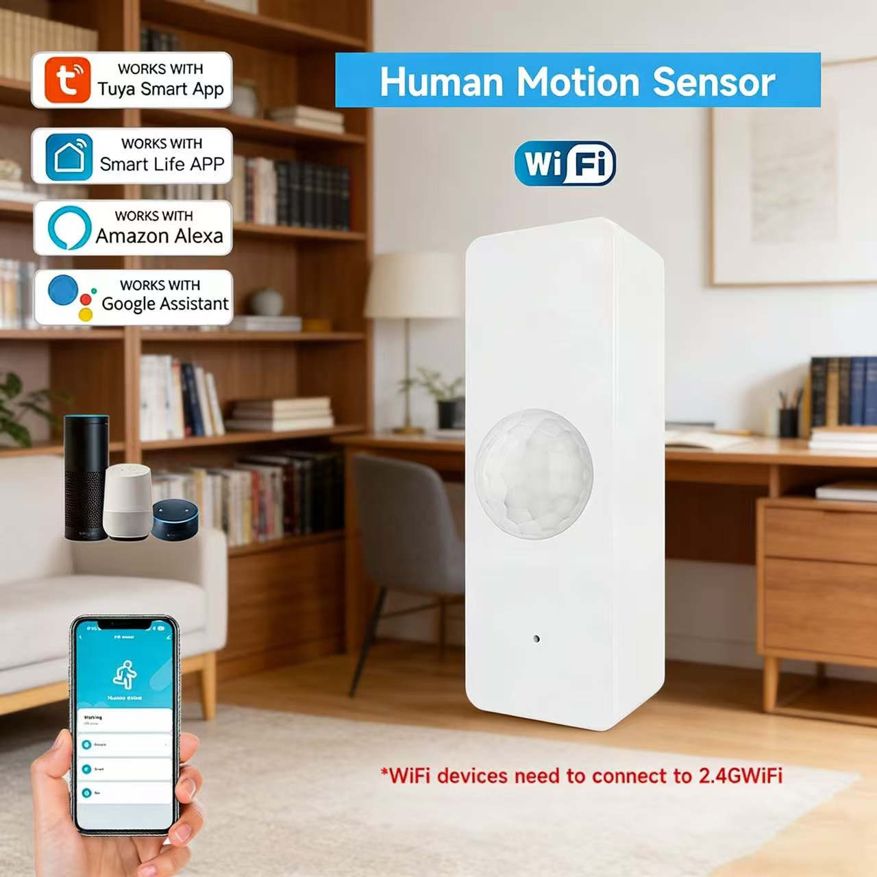 WiFi Smart PIR Motion Sensor T - Smart Home Web avis et prix