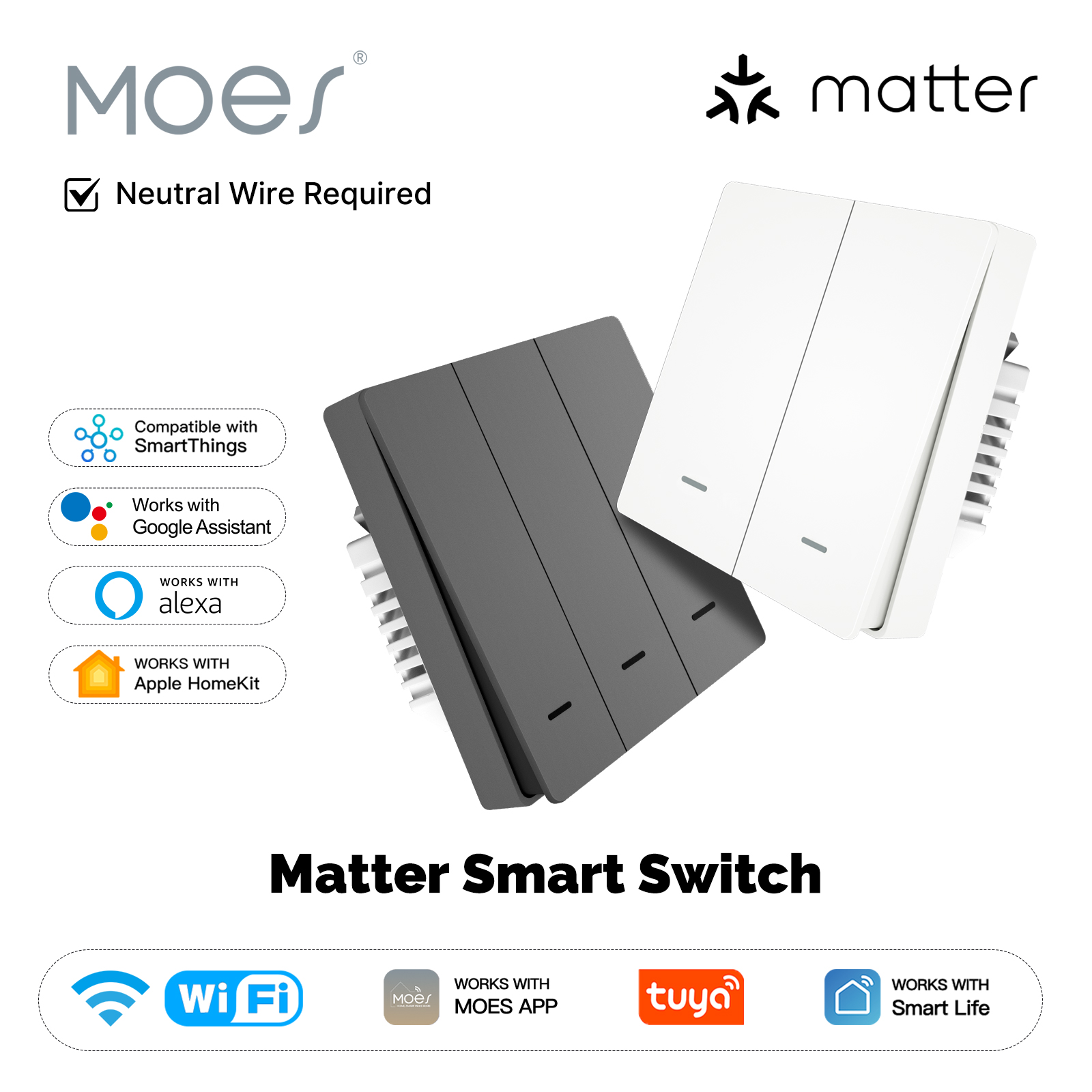 MOES Matter Tuya WiFi Smart Li - Smart Home Button avis et prix