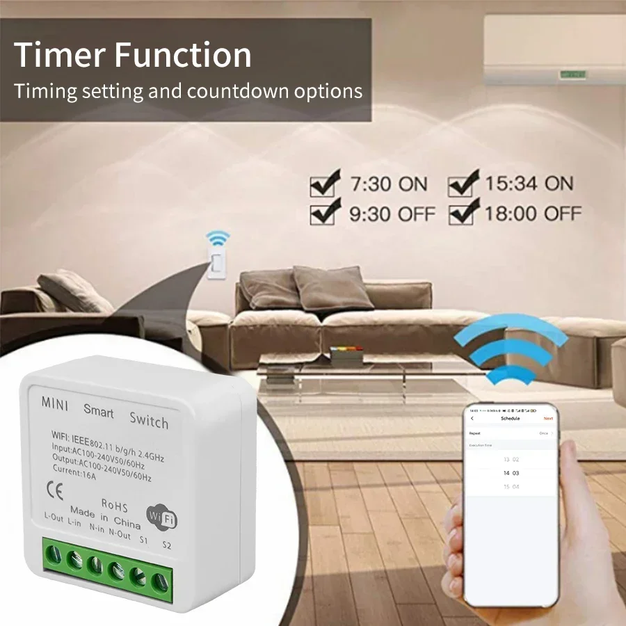 16A 20A Tuya Smart WiFi Switch - Smart Home Remote Control avis et prix