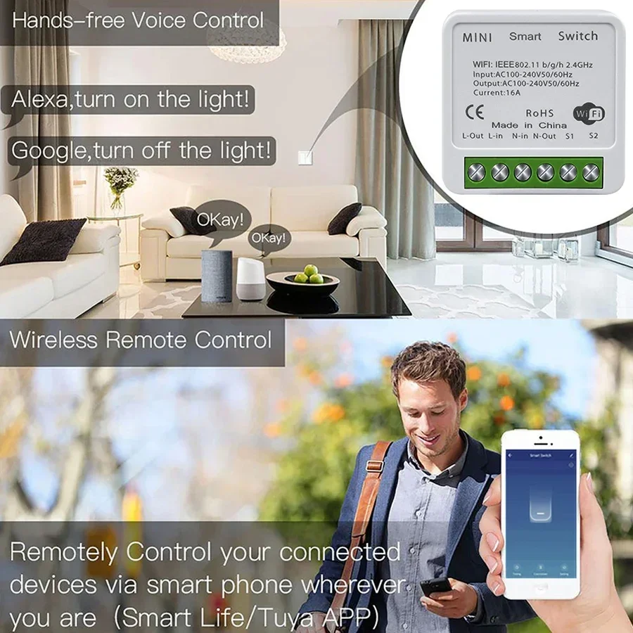 16A 20A Tuya Smart WiFi Switch - Smart Home Remote Control avis et prix
