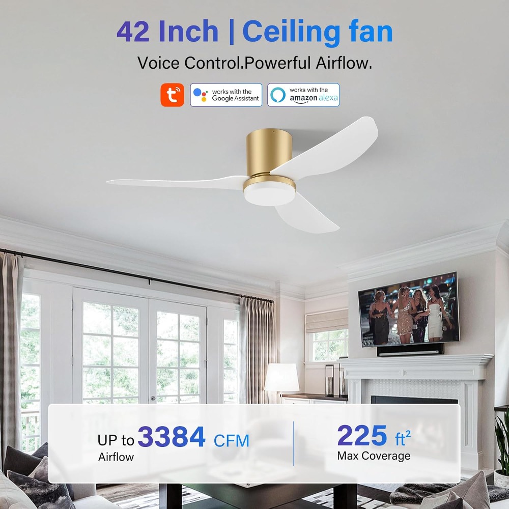 42 Inch Smart Ceiling Fan with - Smart Ceiling Fan avis et prix