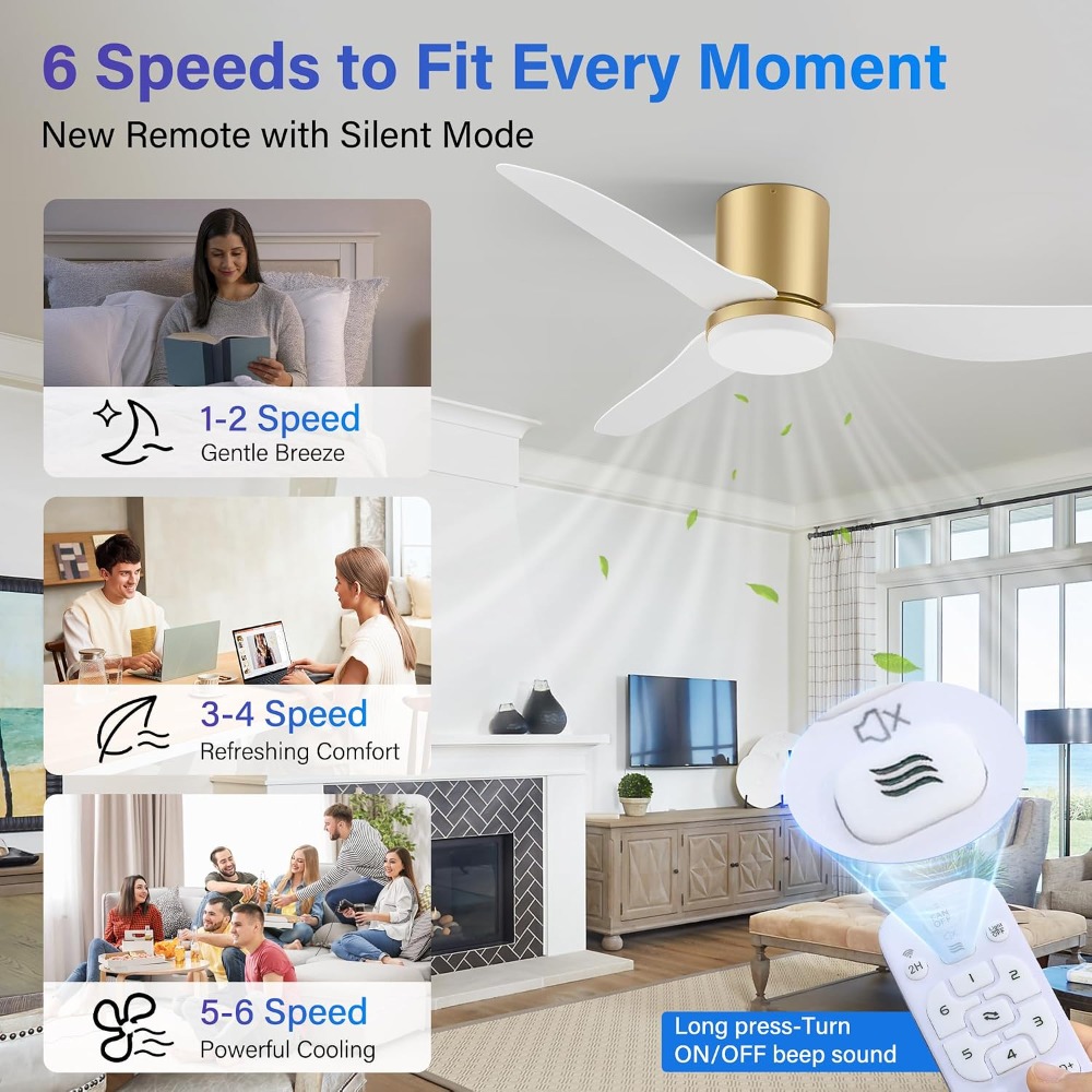 42 Inch Smart Ceiling Fan with - Smart Ceiling Fan avis et prix